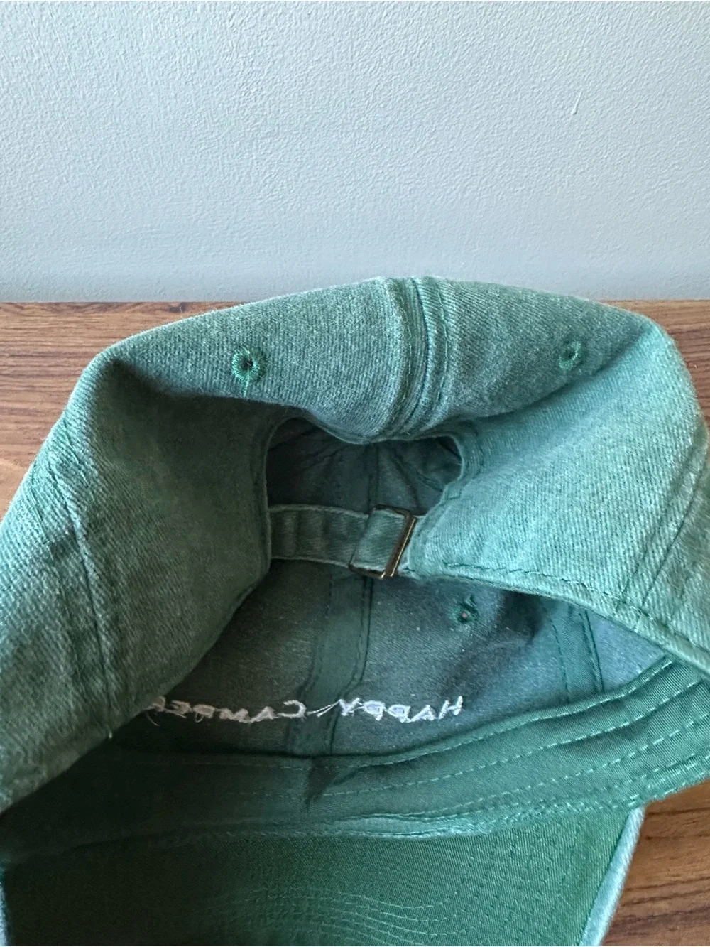 Happy Camper Green Baseball Cap